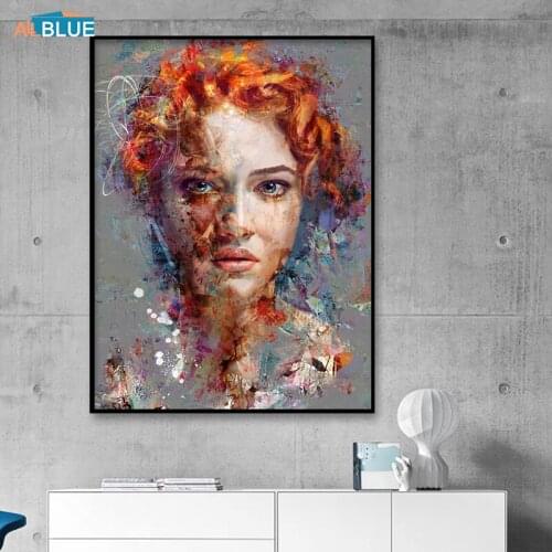 Canvas Art Woman Portrait Wall Pictures Nordic Canvas Painting Abstract Art Poster Prints Decorative Picture For Living Room