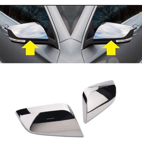ABS Chrome Clip on Mirror Covers Overlays Trims Shells Top Half Side Mirror Cover for Chevrolet Impala 2014-2020