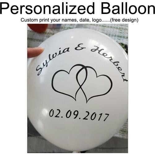 Custom Your Own Party balloons Personalized balloon Print Your Name Logo for Wedding birthday baby shower Advertising Balloons