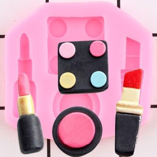 Makeup Tools Lipstick Silicone Mold Cupcake Topper Fondant Cake Decorating Tools Chocolate Mould Candy Resin Molds Polymer Clay