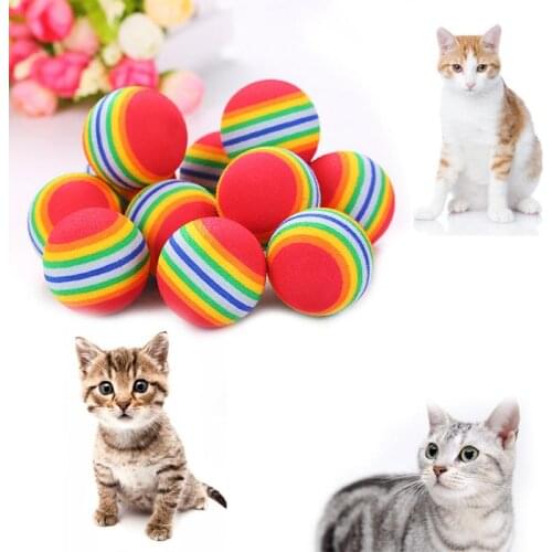 Colorful Cat Toy Interactive Ball Toys For Cats Play Chewing Rattle Scratch Foam Ball Training Cat Scratcher Cat Accessories