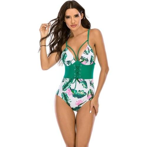 Swimwear Women 2021 One Piece Swimsuit Stripe Swimsuit Female Swimming Bikinis Push Up Monokini Sexy V-neck One Piece Swimwear