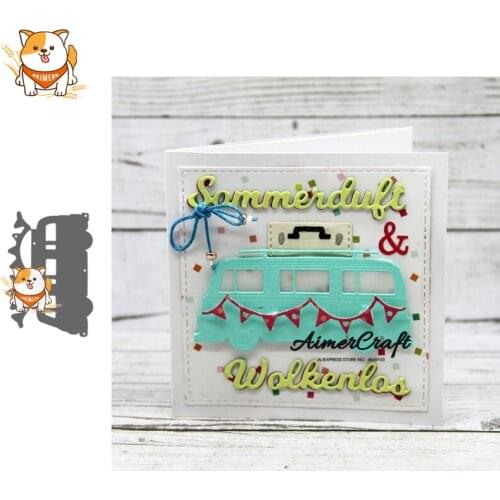 Bunting Car Metal Cutting Dies Stencils For DIY Scrapbooking Album Paper Card Decorative Craft Embossing Die Cuts New 2019