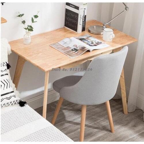 Nordic dining chair home simple backrest stool solid wood desk chair makeup chair girl cute bedroom writing chair