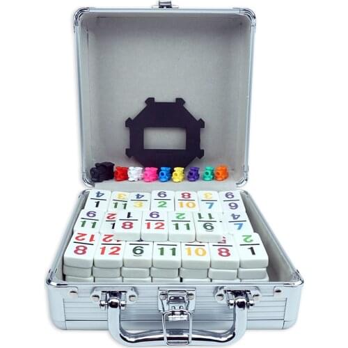 Professional Mexican Train Domino Game in an Aluminum Case For Friends Gift