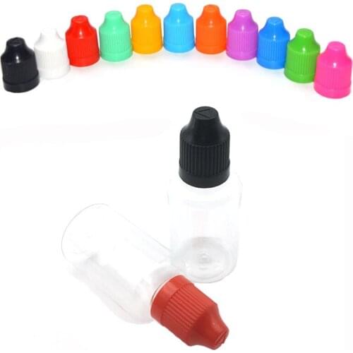 5pcs 30ml Clear Empty PET Hard Plastic Dropper Bottles With Childproof Cap E Liquid Needle Vial