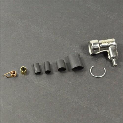 Rcexl Spark plug caps and boots for NGK BMR6A 14MM KIT 90 Degree Spark Plug