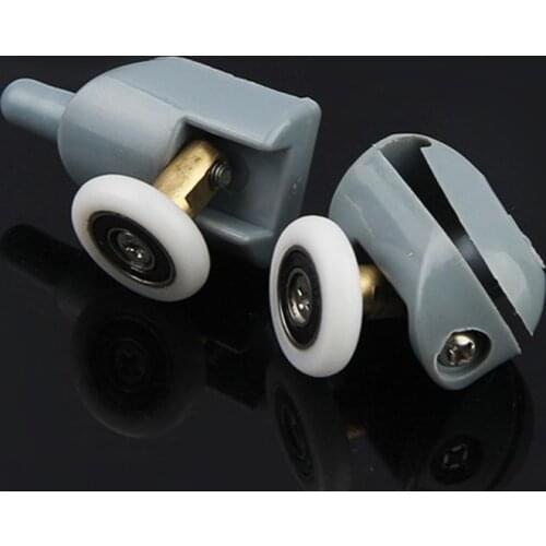 4pcs/lot With Copper Shaft Shower Rooms Cabins Pulley Shower Room Roller /Runner/Wheel/Pulley Diameter 20mm/22mm/23mm/25mm/27mm