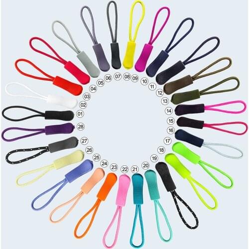 10/20pcs Zipper Pull Puller End Fit Rope Tag Replacement Travel Bag Suitcase Clip Cord Tab Tent Backpack Broken Buckle Fixer Zip