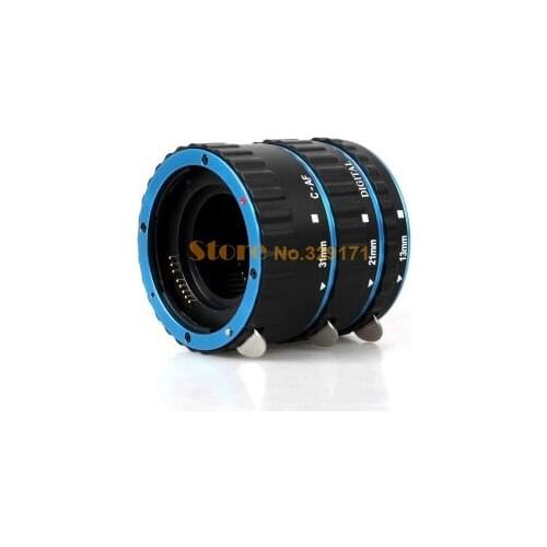 SHOWSHOOT Blue Auto Focus Macro Extension Tube for CANON EOS EF-S 700D 650D 600D 70D 60D