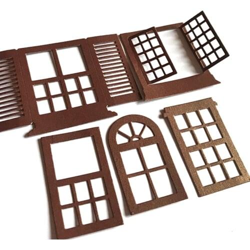 TOP EXPRESSION 5PCS Windows Metal Cutting Dies DIY Scrapbooking Embossing Album Paper Card Making Dies Cutting Stencils