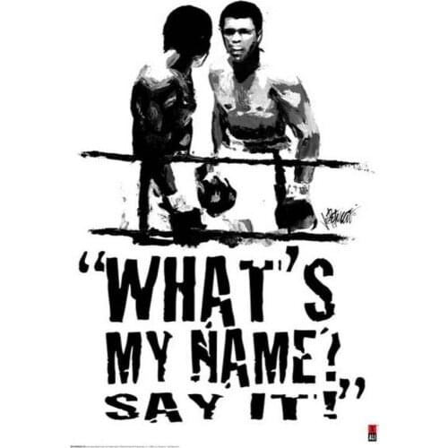 Vintage Muhammad Ali Boxing Whats My Name Retro Poster Canvas Painting DIY Wall Paper Posters Home Decor Gift