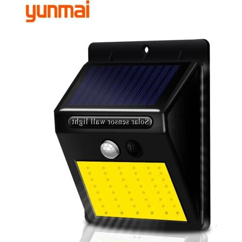 Sunlight Powered Waterproof IP65 3 Modes Dropshiping Led Solar Wall Lamp Light Outdoor Motion Sensor Street COB Built in Battery