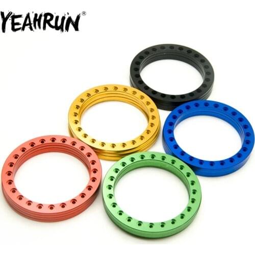 YEAHRUN 4PCS 1.9" Wheels Outer Rings 52mm Replacement Wheel Beadlock Ring for 1/10 RC Crawler Axial SCX10 1.9inch Wheel Rims