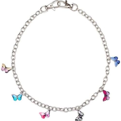 1pc Fashion Waist Chain Pants Chain Creative Butterfly Decor Punk Style Pocket Chain Wallet Chain For Women Jewelry Accessories
