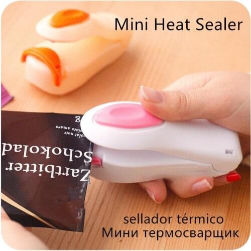 1PC Portable Heat Sealer Plastic Bag Storage Packet Easy Resealer Mini Sealing Machine Handy Sealers for Food Snack Random Color