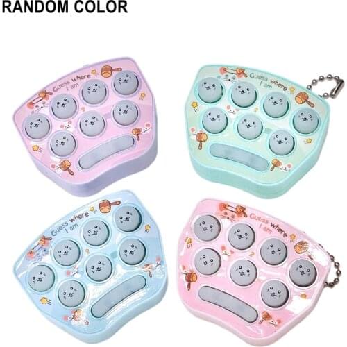 1 Pc Handheld Mini Game Machine Toy Macaron Color Gopher Toy Childrens Gift Birthday Gift Random Color