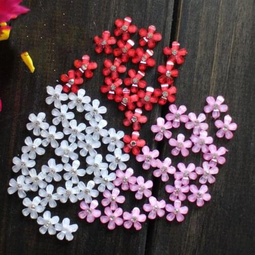 10Pieces Cute Resin Flower Rhinestone DIY Craft Flower Imitation Scrapbook Beads Decorate For DIY Phone Nail Art Decoration