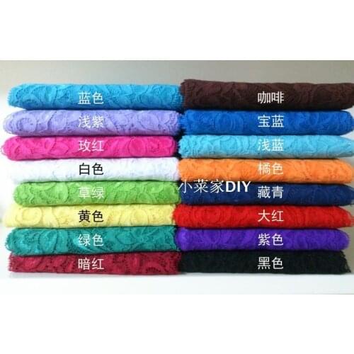 5Yard/lot 17Colors Elastic lace trim lace fabric sweater decoration laciness diy clothes accessories 13cm wide