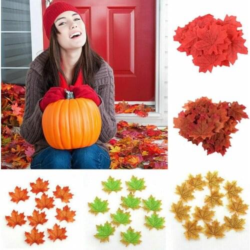 8cm artificial maple leaf simulation decorative silk maple leaf fake autumn leaves for family wedding party decorat