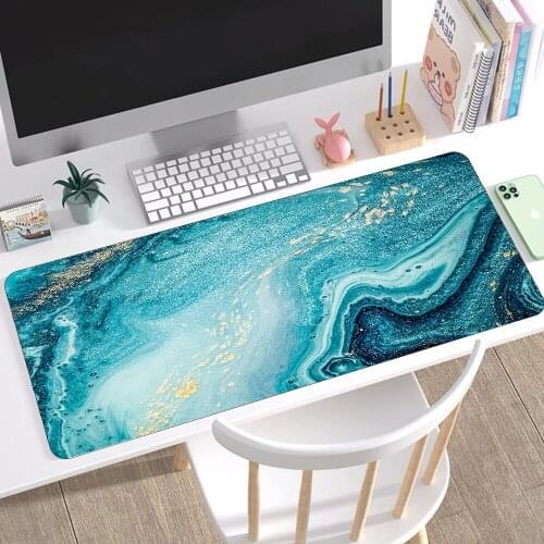 Mairuige 90x40 Colorful Marble Large MousePad Gamer PC Keyboard DeskMat XXL Office Mousepad Game Non-slip Carpet DIY Mousepad
