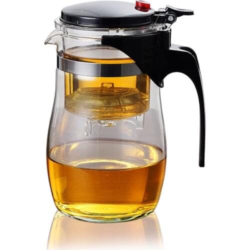 Borosilicate Glass Teapot Heat Resistant Glass Teapot With Tea Infuser Filter Puer Kettle 500Ml Kung Fu Tea Flower Teapot