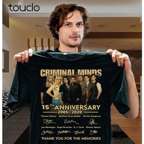 Criminal Minds 15th Anniversary 2005-2020 Signature Thank You Men Black Tshirt