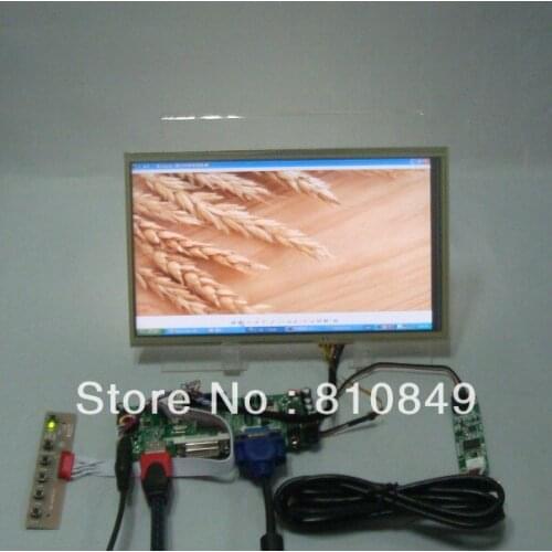 HD MI+DVI+VGA Control board+10.1inch LP101WH1 LTN101AT03 1366*768 Lcd+Touch Panel