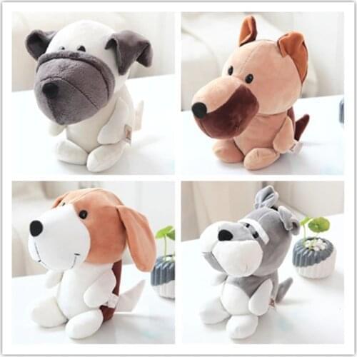 Kawaii Puppy Stuffed Toys 20cm Cute Simulation Corgi Schnauzer Husky Dog Plush Toys Stuffed Doll Kids Baby Toys Gift