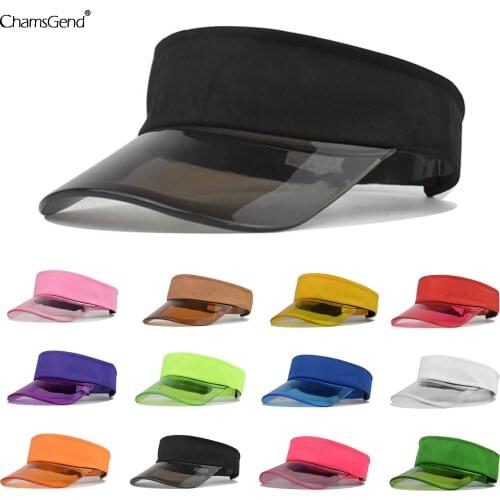 Summer Anti-uv Women Men Baseball Hat Transparent Empty Top Plastic Pvc Sunshade Hat Visor Caps Bicycle Golf Sunscreen Hat