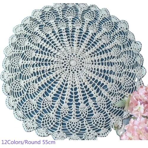 HOT DIY lace cotton place table mat pad cloth crochet cup dining doily drink coaster pot mug holder Christmas placemat kitchen