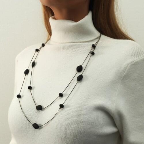 Fashion Classic Multilayer Necklaces For Women Pendant accessories Necklace Sweater Chain Wedding Jewelry Gifts