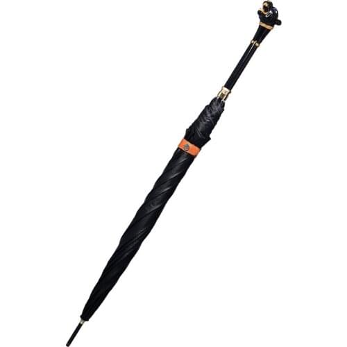 Male Creative Gentleman Original High-end Business Custom Straight Handle Shade Increase Black Panther Umbrella Automatic Long H