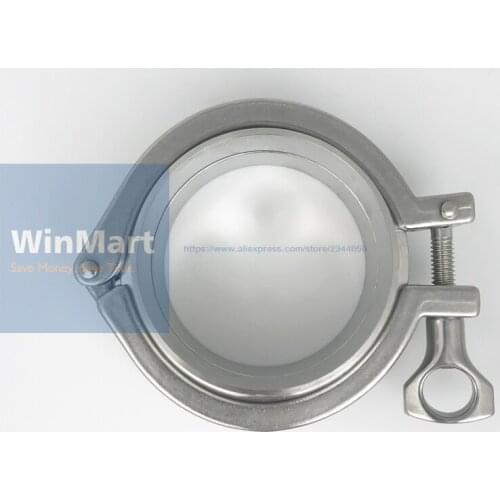 A Set Assembly 108mm O/D Sanitary Tri Clamp Weld Ferrule + Tri Clamp + Silicon Gasket 304 Stainless Steel