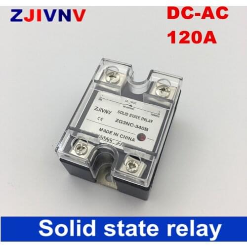 Single phase solid state relay SSR 120amp DC to AC Zero crossing basic type SSR/ ZG3NC-3120B 1 phase 12v relay 120A