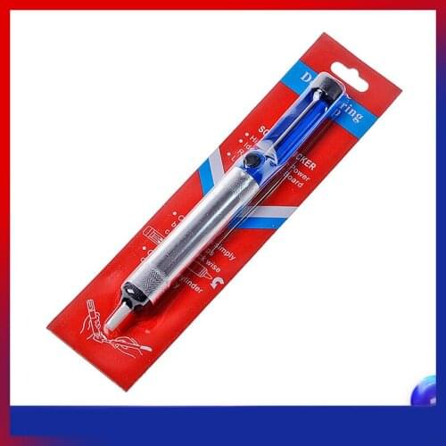 Soldering iron pumpit Desoldering Pumps Aluminium Solder Sucker Tool Removal Device Blue Vacuum Soldering Iron Desolder