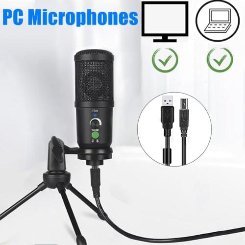 Professional USB/3.5mm Condenser Microphones For PC Computer Laptop Singing Recording Studio Gaming Streaming YouTube Video