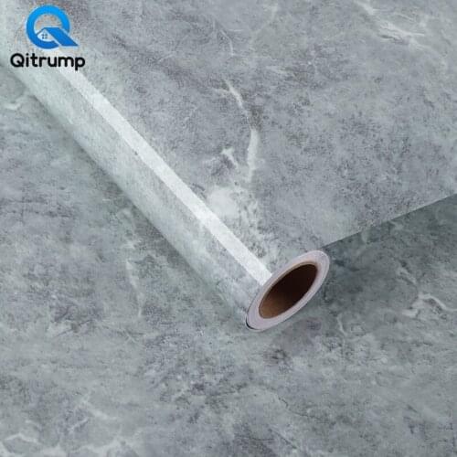 PVC Marble Wallpaper Waterproof Wall Stickers Self Adhesive Oil-proof Film for Kitchen Cabinet Desktop Dinner Table Home Decors
