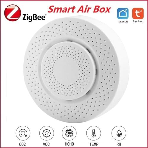 Zigbee Smart CO2 Hcho Detector Carbon Dioxide Meter Temperature Humidity Sensor Home Automation Alarm For Tuya Smart Life APP