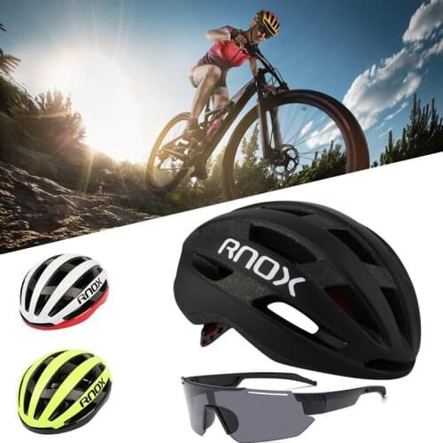 RNOX Ultralight Helmet Cycling Helmet Adjustable MTB Helmet Road Bike Safety Helmet 100% Genuine Ultralight Helmet With Glasses