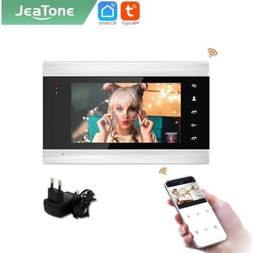 Jeatone Tuya smart 7inch WIFI indoor Monitor single Video Intercom Motion Detection internal power Support IOS,Andriod 86706