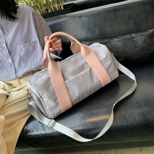 Woman Gym Yoga Bags Women Fitness Sports Black Bag Customized Portable Travel Training Bag With Shoes Compartment