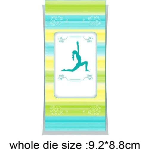 Women Yoga Metal Cutting Die Stencil for DIY Embossing Paper Photo Album Gift Cards Making Scrapbooking Craft Mould Dies