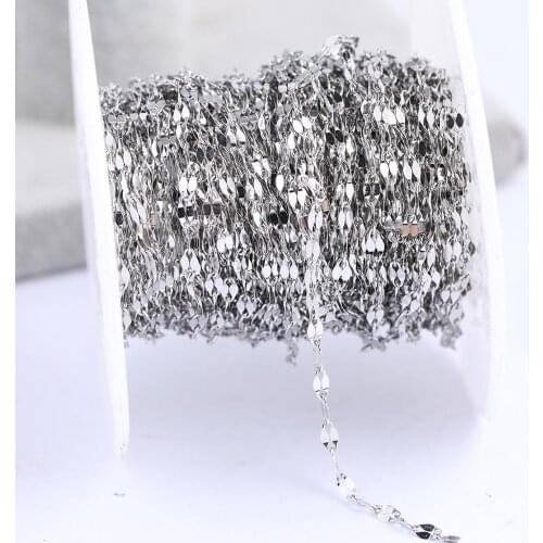 10meters/roll 2mm Stainless Steel lip Link Chain For Jewelry Making Diy Necklace Bracelets Accessories