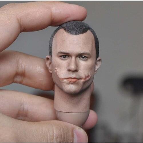 1/6 scale Heath Ledger clown head sculpture police version fit 12 inch action figure body
