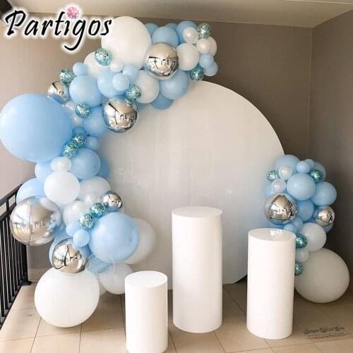 1set Macaron Blue Mint Pastel Balloons Garland Arch Kit 88pcs DIY Birthday Wedding Baby Shower New Year Party globos decorations