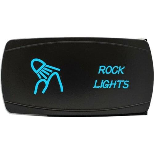 12-24V Car ROCK LIGHTS 12V 20A Toggle Rocker Switch Blue LED Light 5Pin ON OFF
