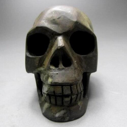 151g/50mm Fine Pyrite Skull Handmade Stone Carving - crystals and stones healing Mineral specimen Home Decor XX0313/08M