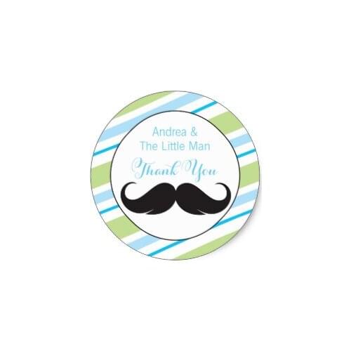 3.8m Little Man | Baby Shower Favor Sticker