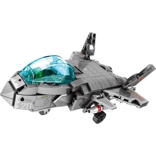 365Pcs Aerospace Series Educational Building Blocks Toys For Boys 6Years DIY Birthday Gift Fighting Aircraft Model Small Bricks